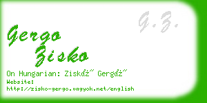 gergo zisko business card